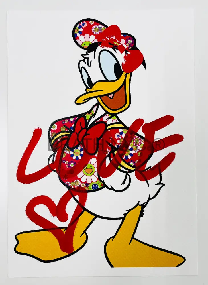 071115 Donald Duck Hand Written (Edition Of One) 2023 Art Print