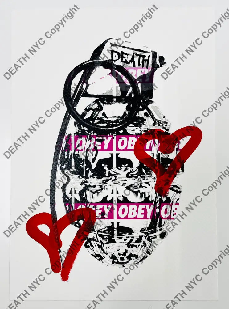 071116 Bomb Hand Written (Edition Of One) 2023 Art Print