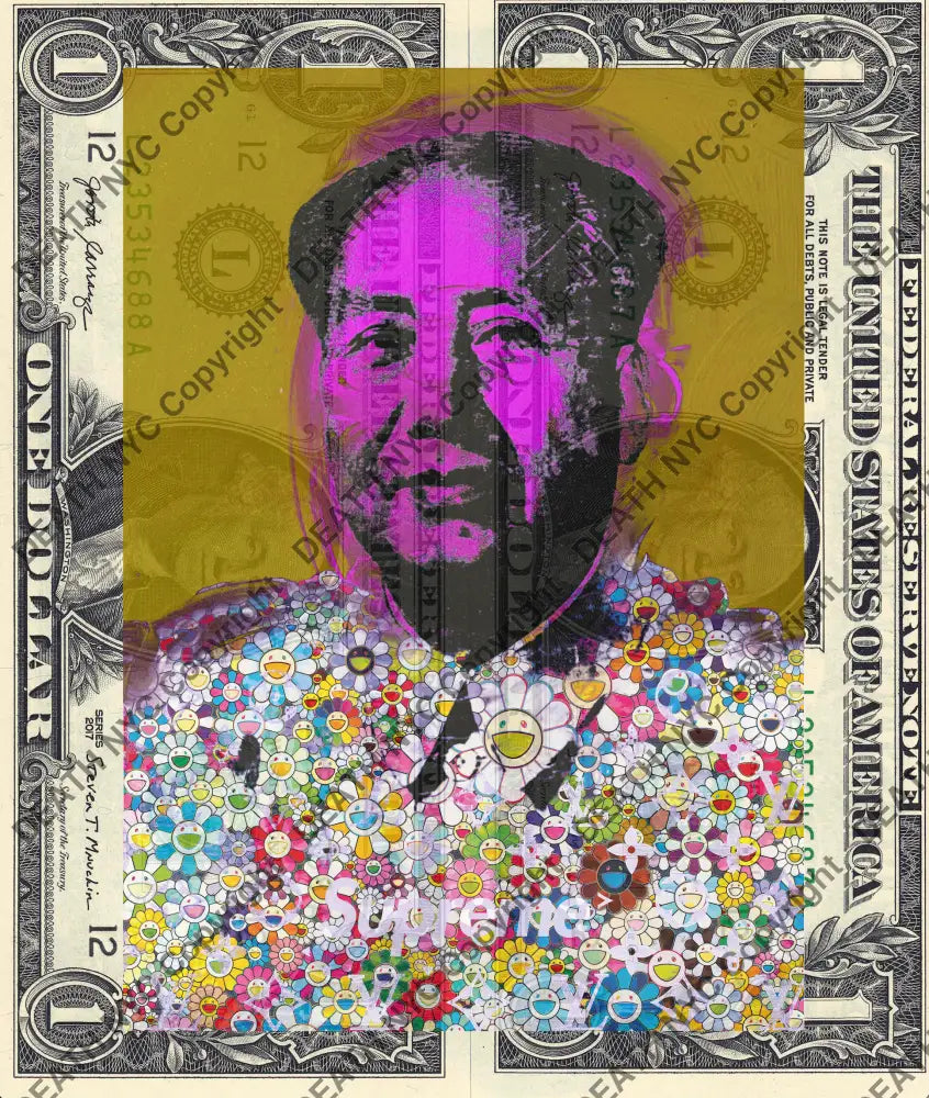 Auction DOUBLE USD $1 Original artwork mao Art Print