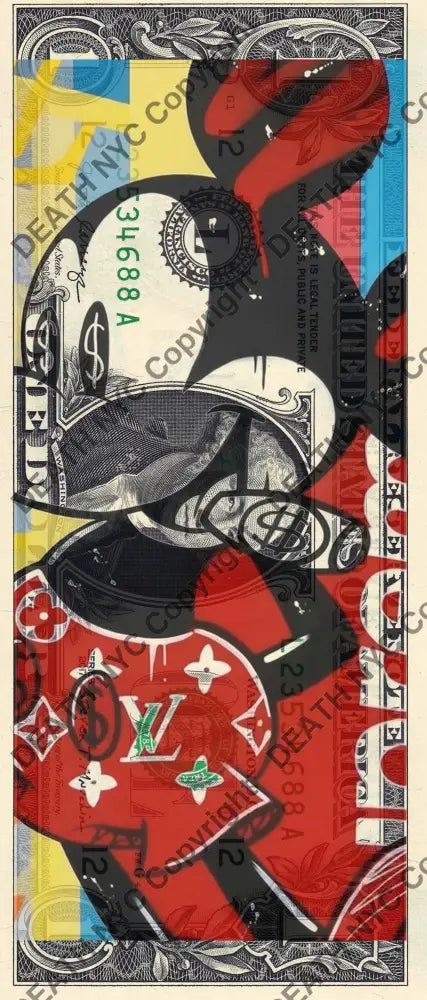 $1 USD ’010626$13’’ (2026) Edition of 100 mouse - $1 bill - Art Print