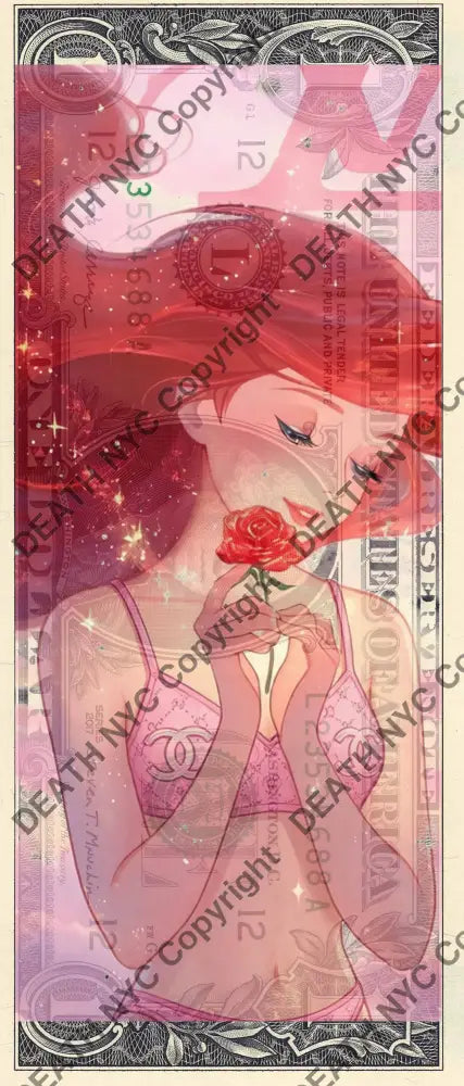 $1 USD ’010626$4’’ (2026) Edition of 100 Ariel - $1 bill - Art Print