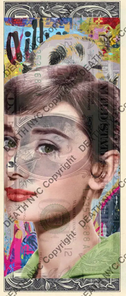 $1 USD ’060525$11’’ (2025) Edition of 100 audrey $1 bill Art Print