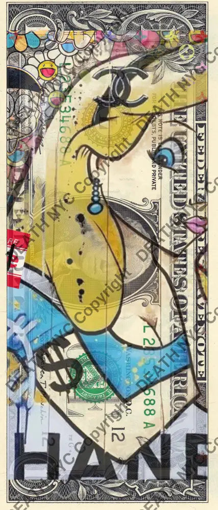 $1 USD ’060525$2’’ (2025) Edition of 100 alice $1 bill Art Print