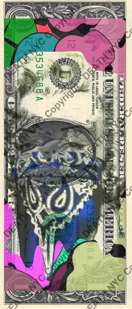 $1 USD ’060525$9’’ (2025) Edition of 100 monr $1 bill Art Print