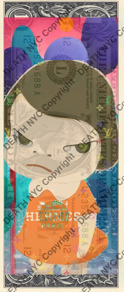 $1 USD ’060625$4’’ (2025) Edition of 100 cute $1 bill Art Print