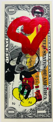 $1 Usd 0911$2 Mickey (2022) Edition Of One Handwritten Art Print