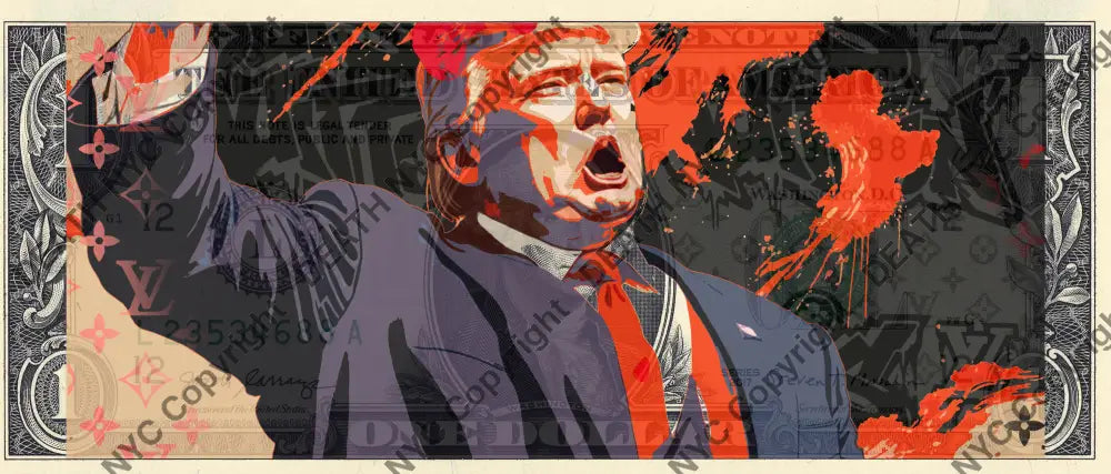 $1 Usd ’160724$7’ (2024) Edition Of 100 Trump Art Print