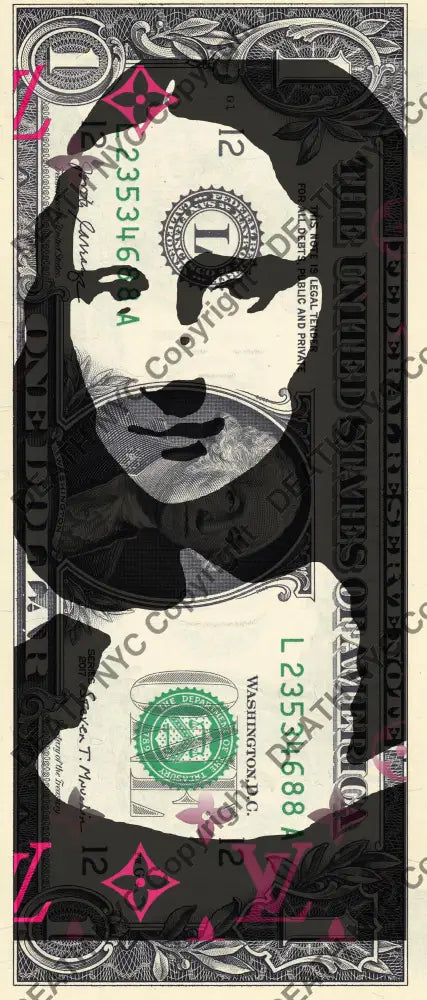 $1 USD ’210725$5’’ (2025) Edition of 100 mona $1 bill Art Print