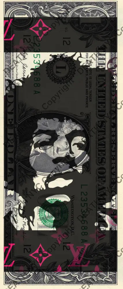 $1 USD ’180525$6’’ (2025) Edition of 100 hendr $1 bill Art Print