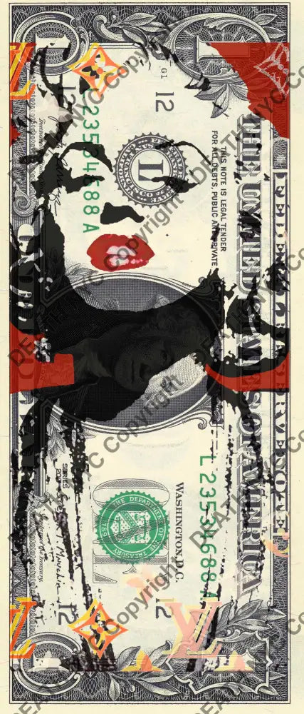 $1 USD ’180525$7’’ (2025) Edition of 100 monr $1 bill Art Print