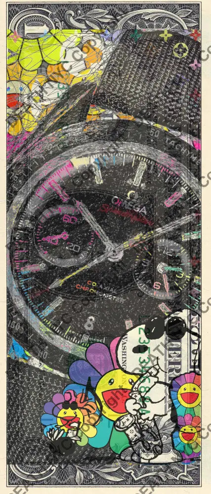 $1 USD ’180525$9’’ (2025) Edition of 100 o m g $1 bill Art Print