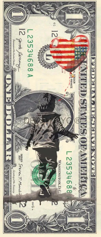 $1 Usd ’181124$10’’ (2024) Edition Of 100 Bank Art Print