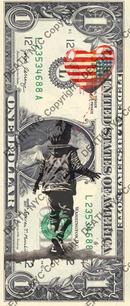 $1 Usd ’181124$10’’ (2024) Edition Of 100 Bank Art Print
