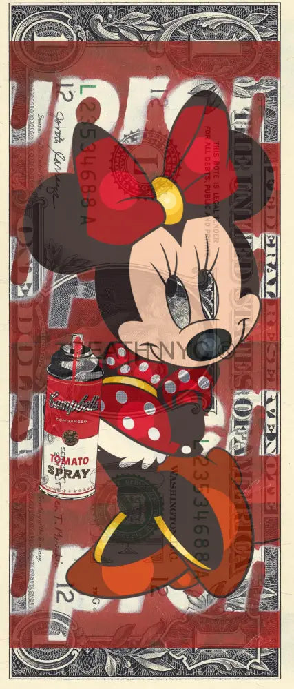 $1 Usd ’240224$6’ (2023) Edition Of 100 Minnie Art Print