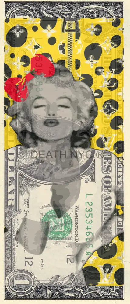 $1 Usd ’240824$1’’ (2024) Edition Of 100 Monroe Art Print