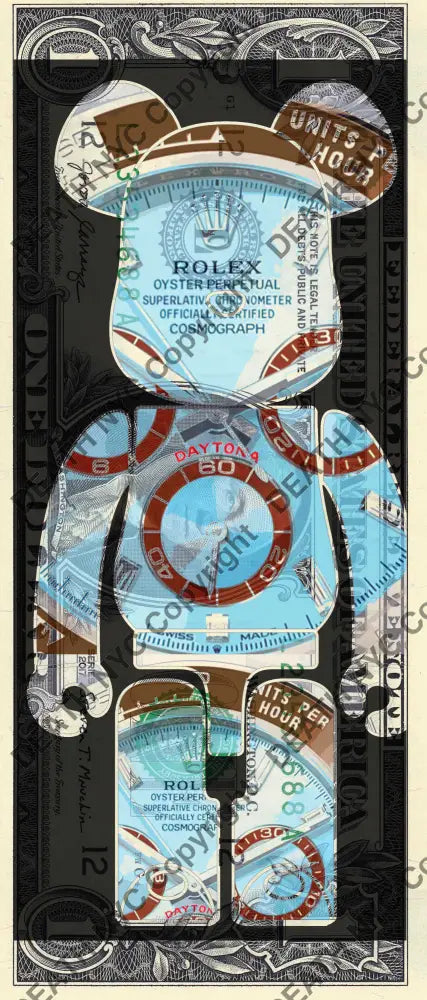 $1 USD ’241125$12’’ (2025) Edition of 100 bear $1 bill Art Print