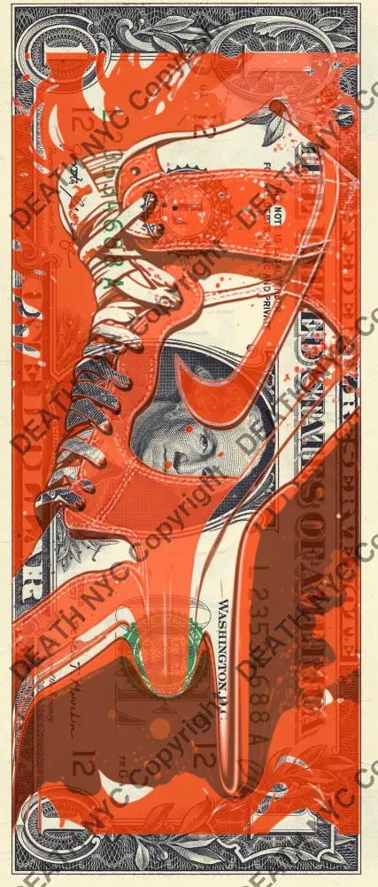 $1 USD ’241125$14’’ (2025) Edition of 100 sneak $1 bill Art Print