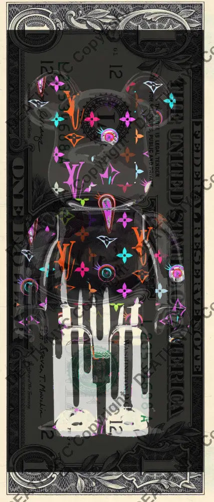 $1 USD ’241125$8’’ (2025) Edition of 100 bear $1 bill Art Print