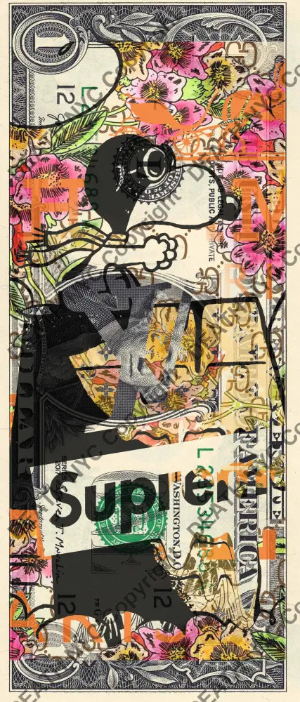 $1 USD ’250226$3’’ (2026) Edition of 100 silly $1 bill Art Print