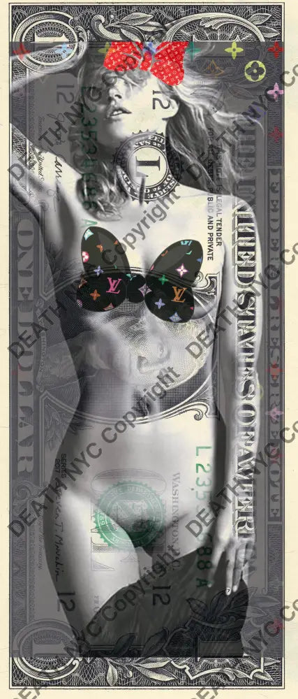$1 USD ’270625$1’’ (2025) Edition of 100 kate $1 bill Art Print