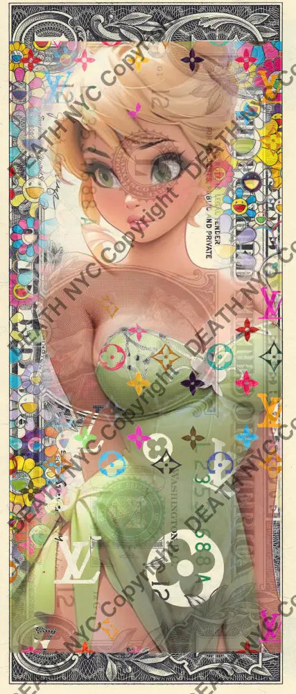 $1 USD ’280325$4’’ (2025) Edition of 100 tink $1 bill Art Print