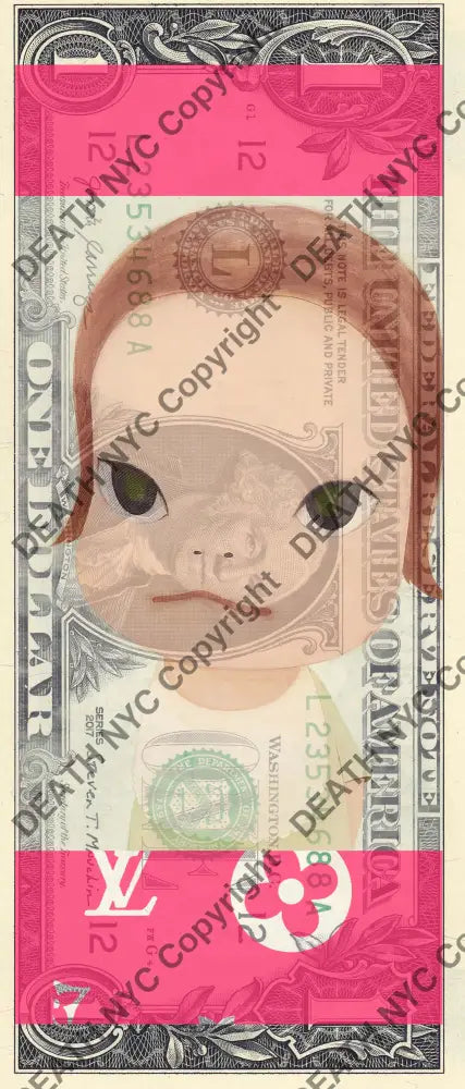 $1 USD ’280325$7’’ (2025) Edition of 100 cute $1 bill Art Print