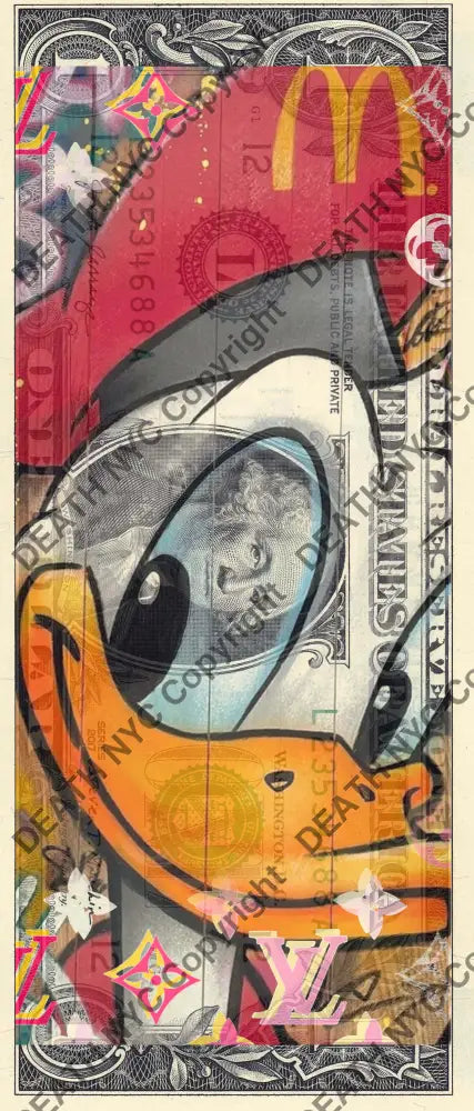 $1 USD ’290525$1’’ (2025) Edition of 100 duck $1 bill Art Print