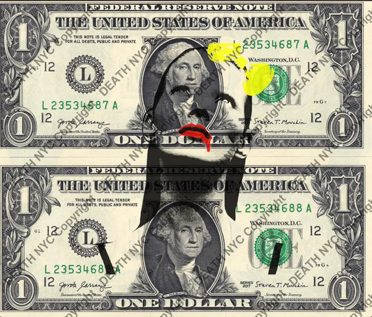 $1 USD ’311221$35’’ (2021) Edition of 100 kate $1 bill Art Print