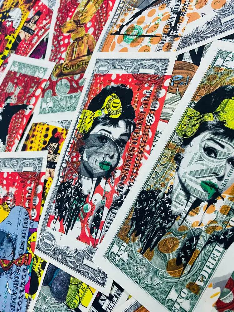 $1 Usd Mixed Media Limited Set (100 Pieces By Random) Art Print