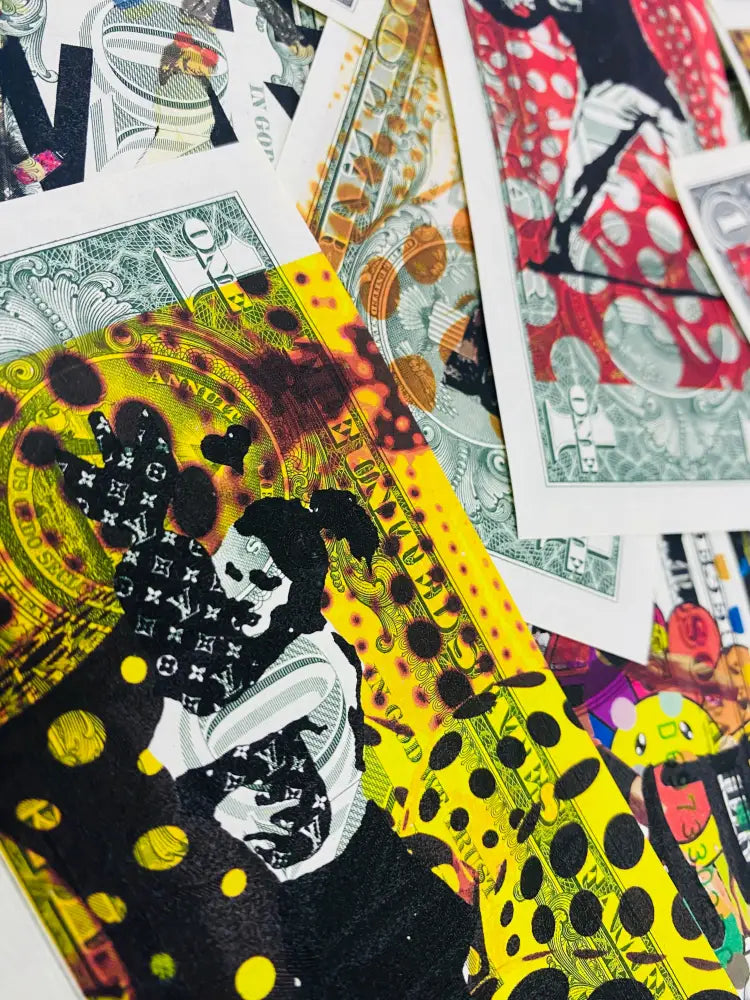 $1 Usd Mixed Media Limited Set (100 Pieces By Random) Art Print