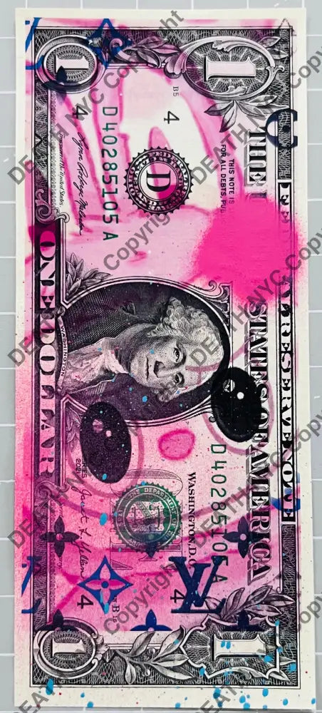 ’11053 l b b splash’ US Dollar Mixed Media (Edition of one) 2025 Art Print