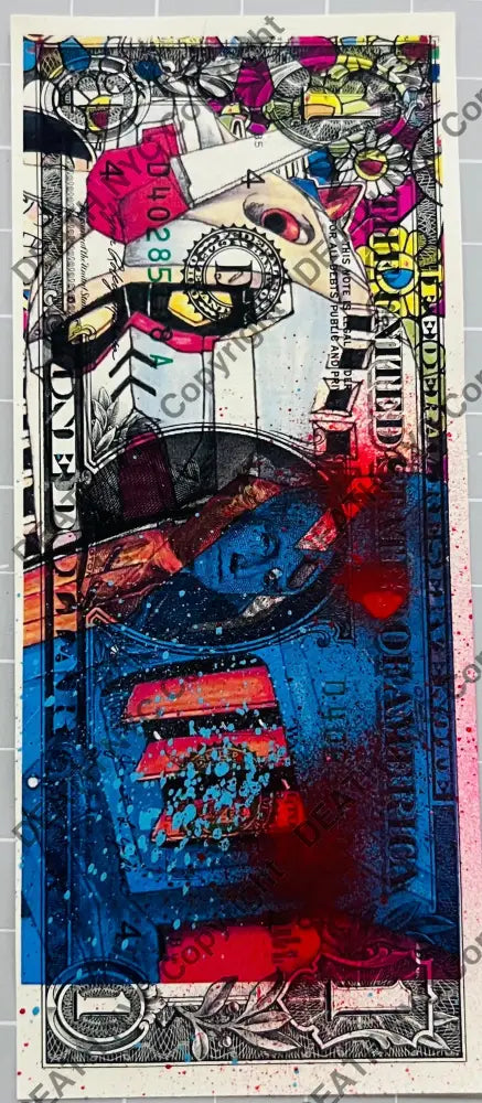 ’11054 gund splash’ US Dollar Mixed Media (Edition of one) 2025 Art Print