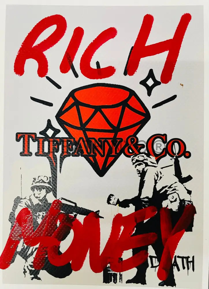 ’14012’’ Rich Money Diamond Hand Written (Edition Of One) 2025 Art Print