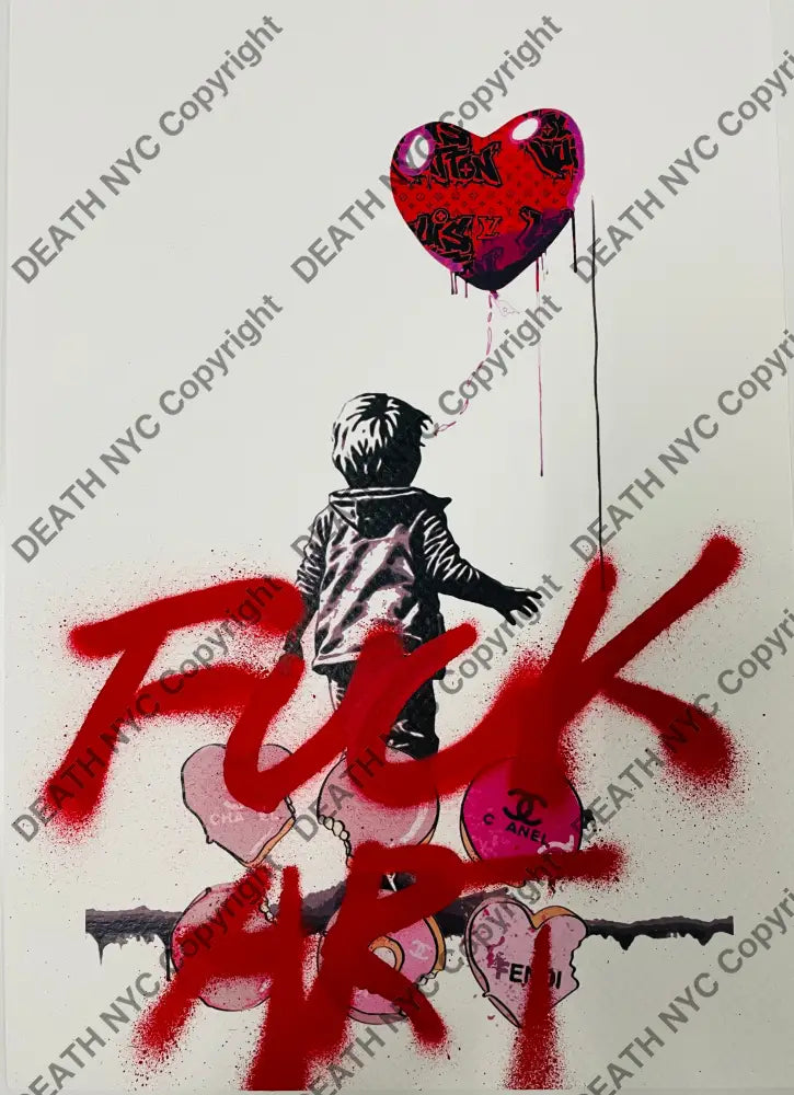 ’17016’’ Bank Balloon Hand Written (Edition Of One) 2025 Art Print