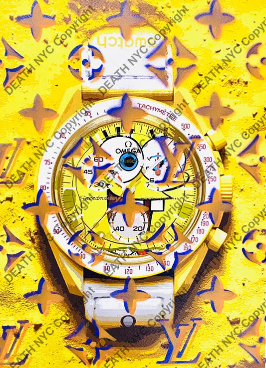 22091 (Edition Of One) Sponge Bob Stencil 2022 Art Print