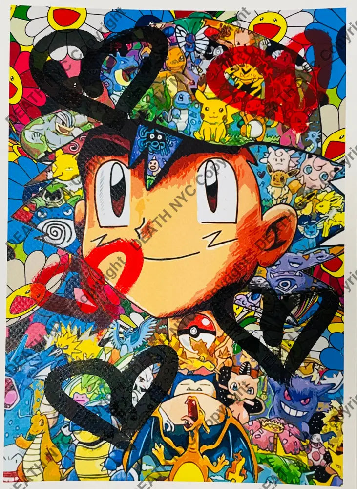 ’241206’’ P K Hearts Hand Written (Edition Of One) 2024 Art Print