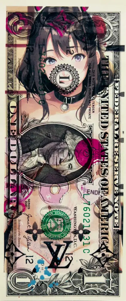 ’251106’’ Us Dollar Mixed Media (Edition Of One) 2024 Art Print