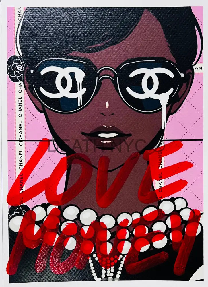 ’251208’’ Blk Ch Love Hand Written (Edition Of One) 2024 Art Print