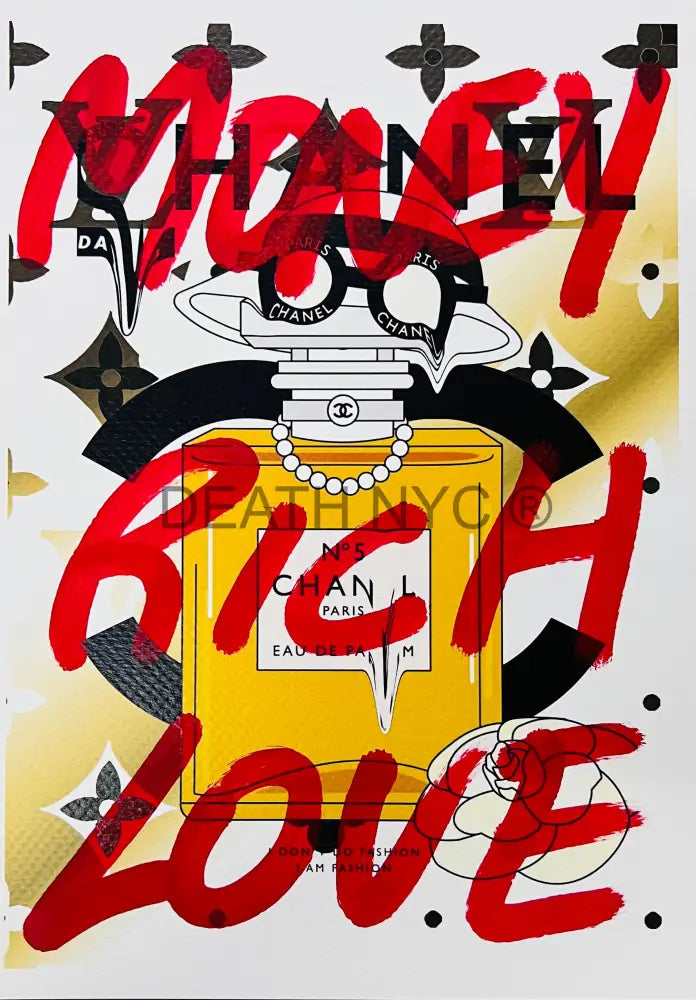 ’251209’’ Rich Love Hand Written (Edition Of One) 2024 Art Print