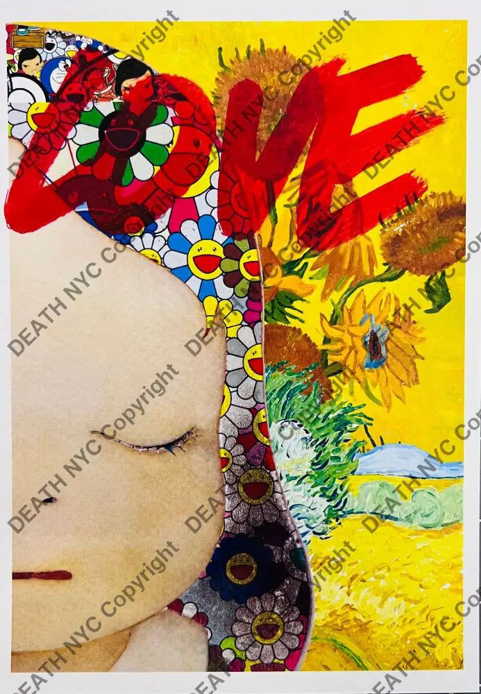 ’251213’’ Sunflower Cute Left Hand Written (Edition Of One) 2024 Art Print