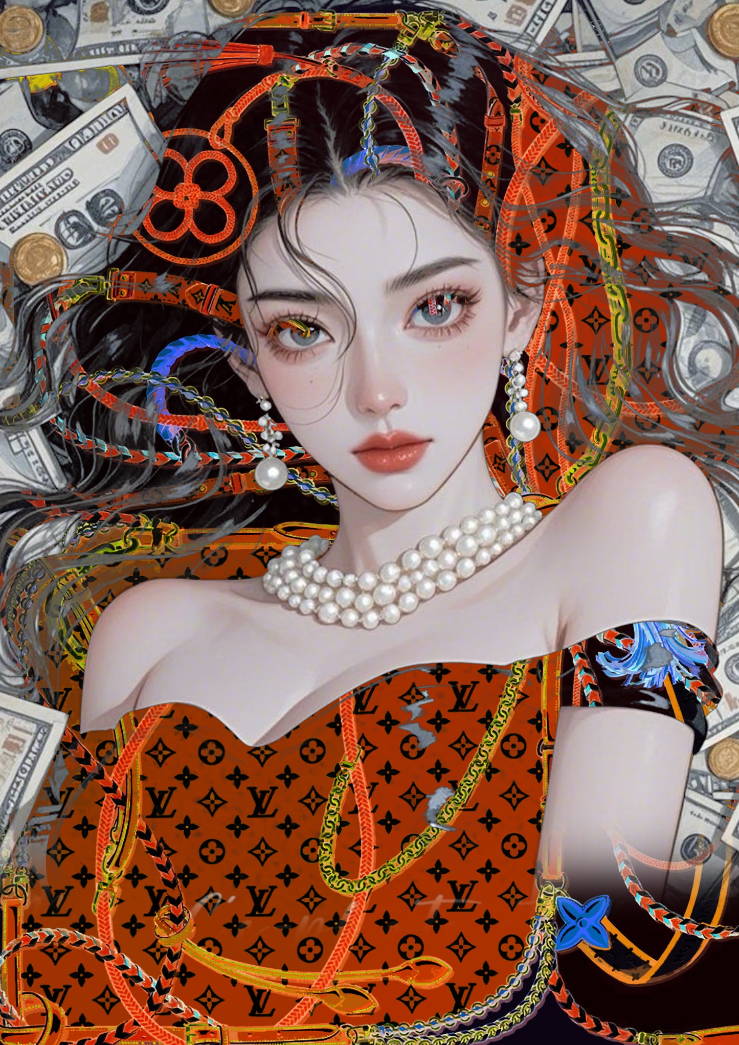 Auction "BF615 girl" art print 45x32cm (Edition of 100)