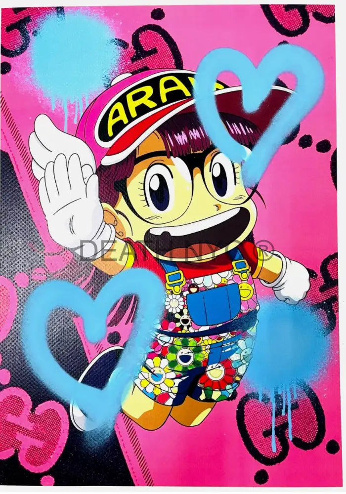 ’Arale Heart’ Handwritten (Edition Of One) 2024 Art Print