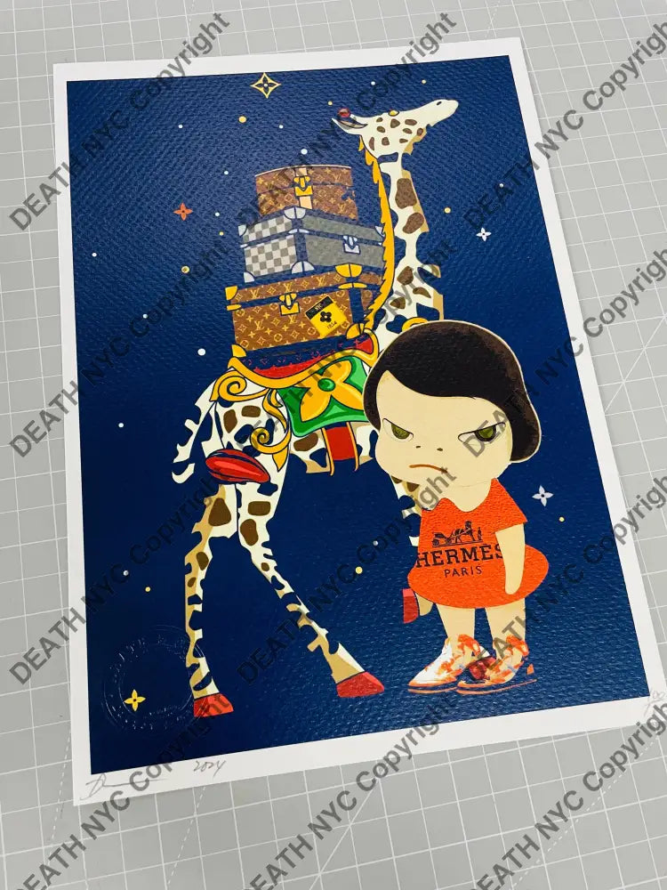 Auction 29.7cm x 21cm Edition of 100 Art Print Cute Sky Art Print