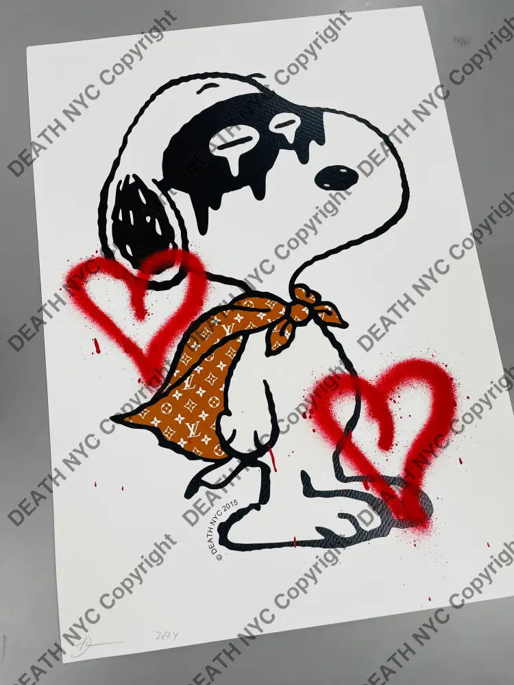 Auction 45cm x 32cm Edition of 1 Dog Bat Art Print