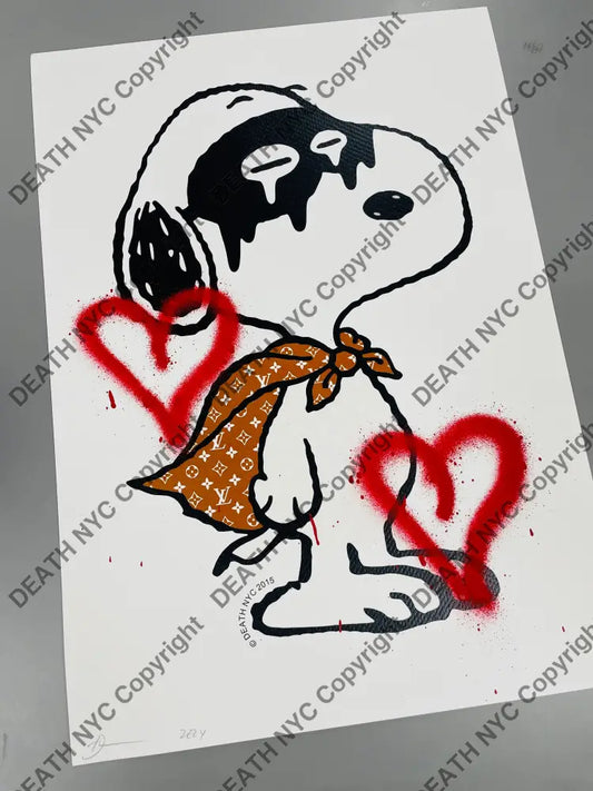 Auction 45cm x 32cm Edition of 1 Dog Bat Art Print