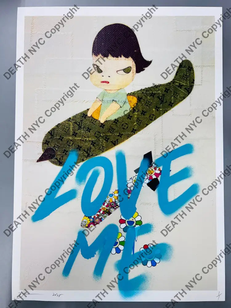 Auction 45cm x 32cm Edition of 1 fly love me Art Print