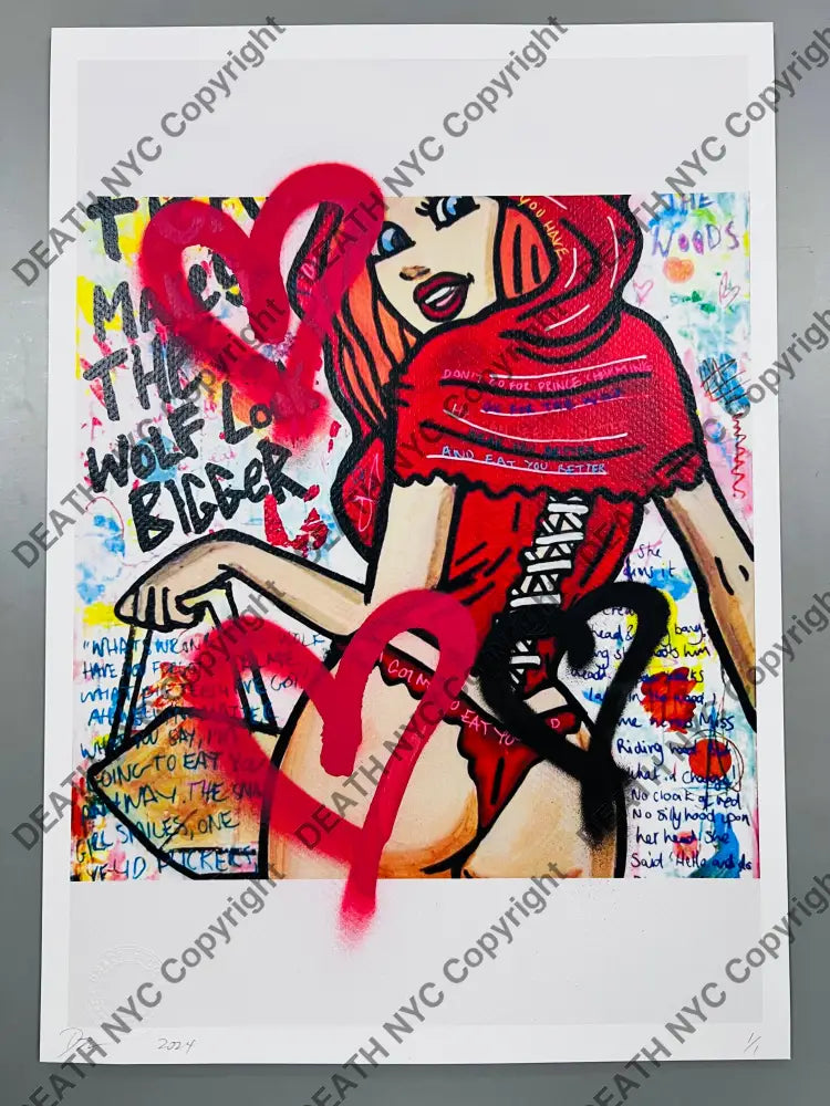 Auction 45cm x 32cm Edition of 1 Heart Girl Art Print Art Print