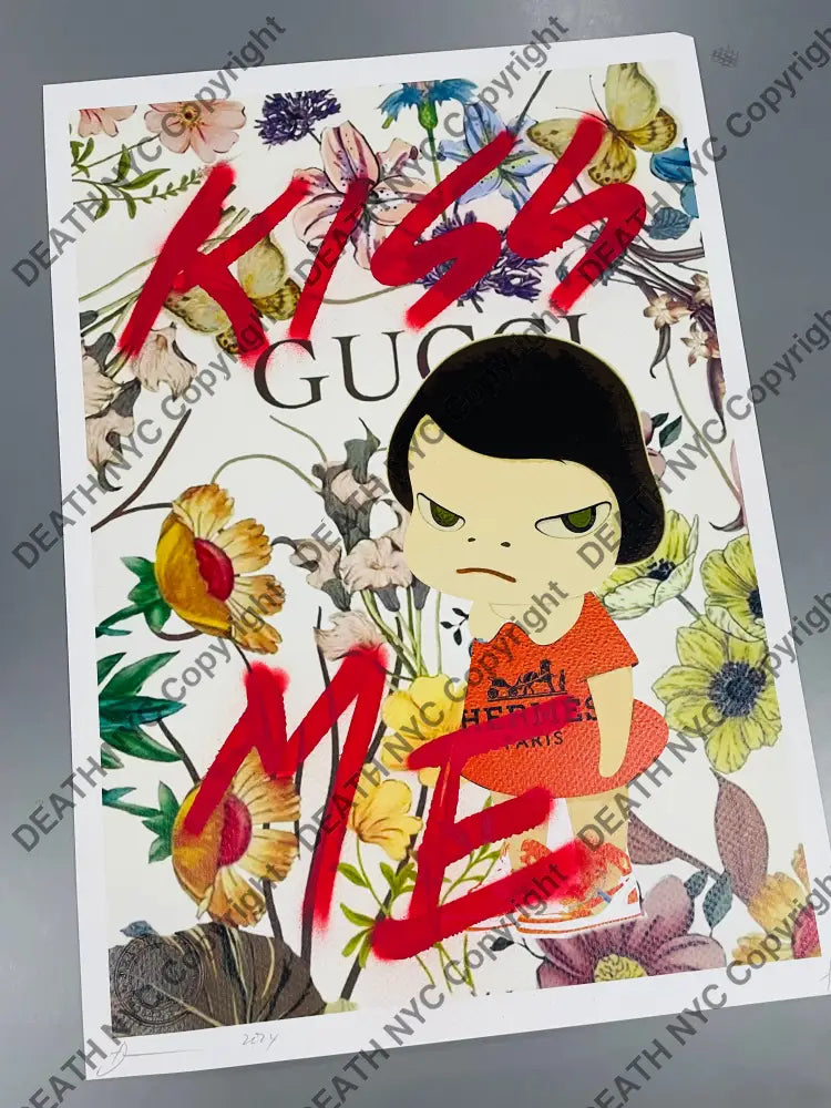Auction 45cm x 32cm Edition of 1 kiss me flwr Art Print
