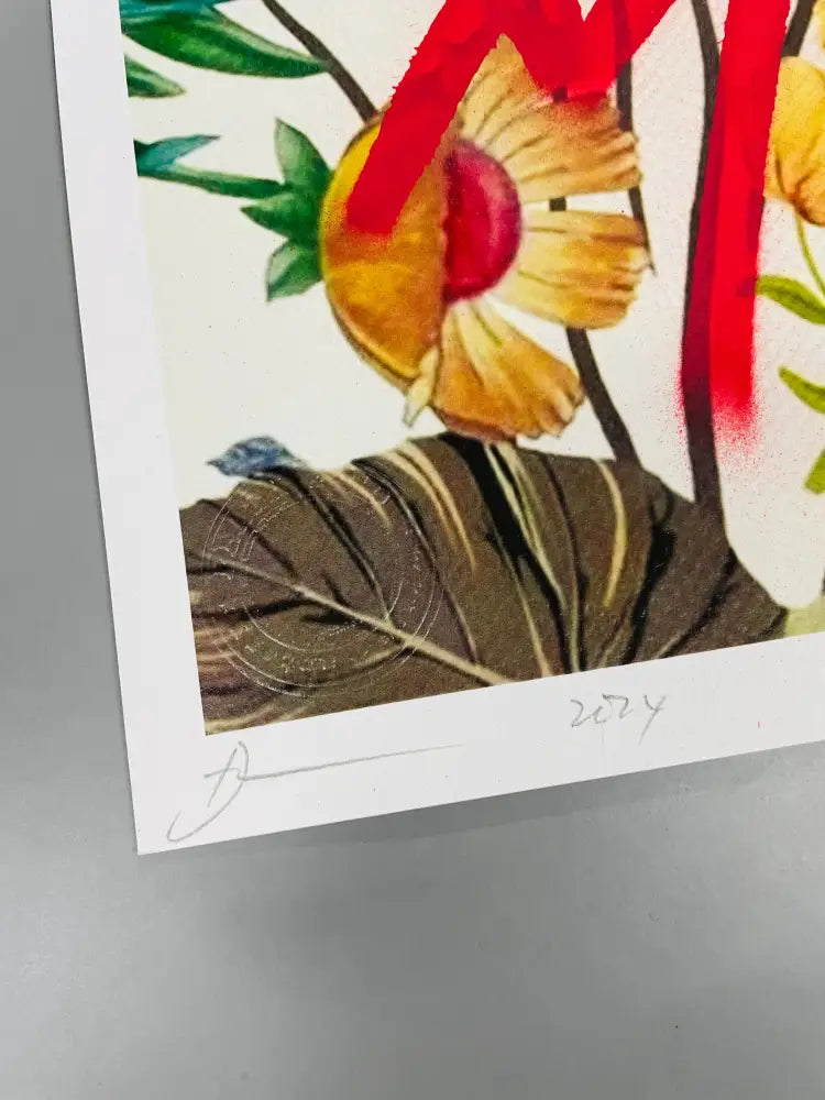Auction 45cm x 32cm Edition of 1 kiss me flwr Art Print