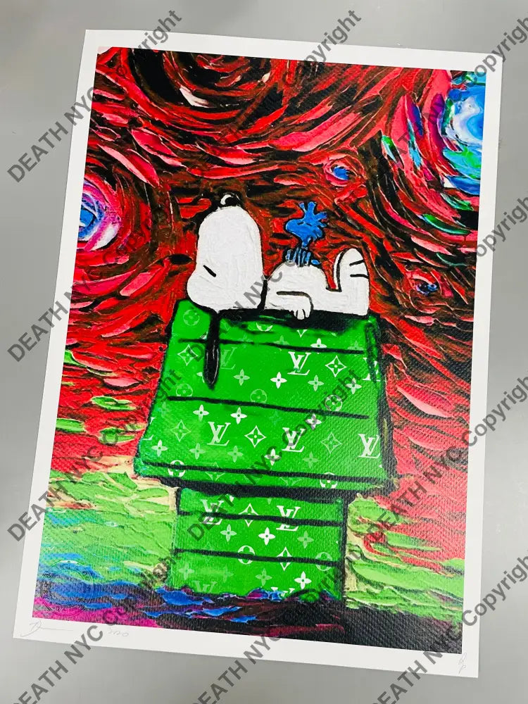 Auction 45cm x 32cm Edition of 100 Art Print Sn Dog Star Red Art Print